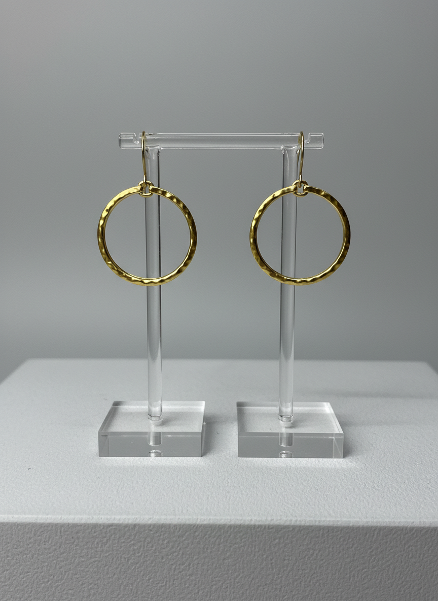 Small Brass Hoops - Karmic Kollections Designs
