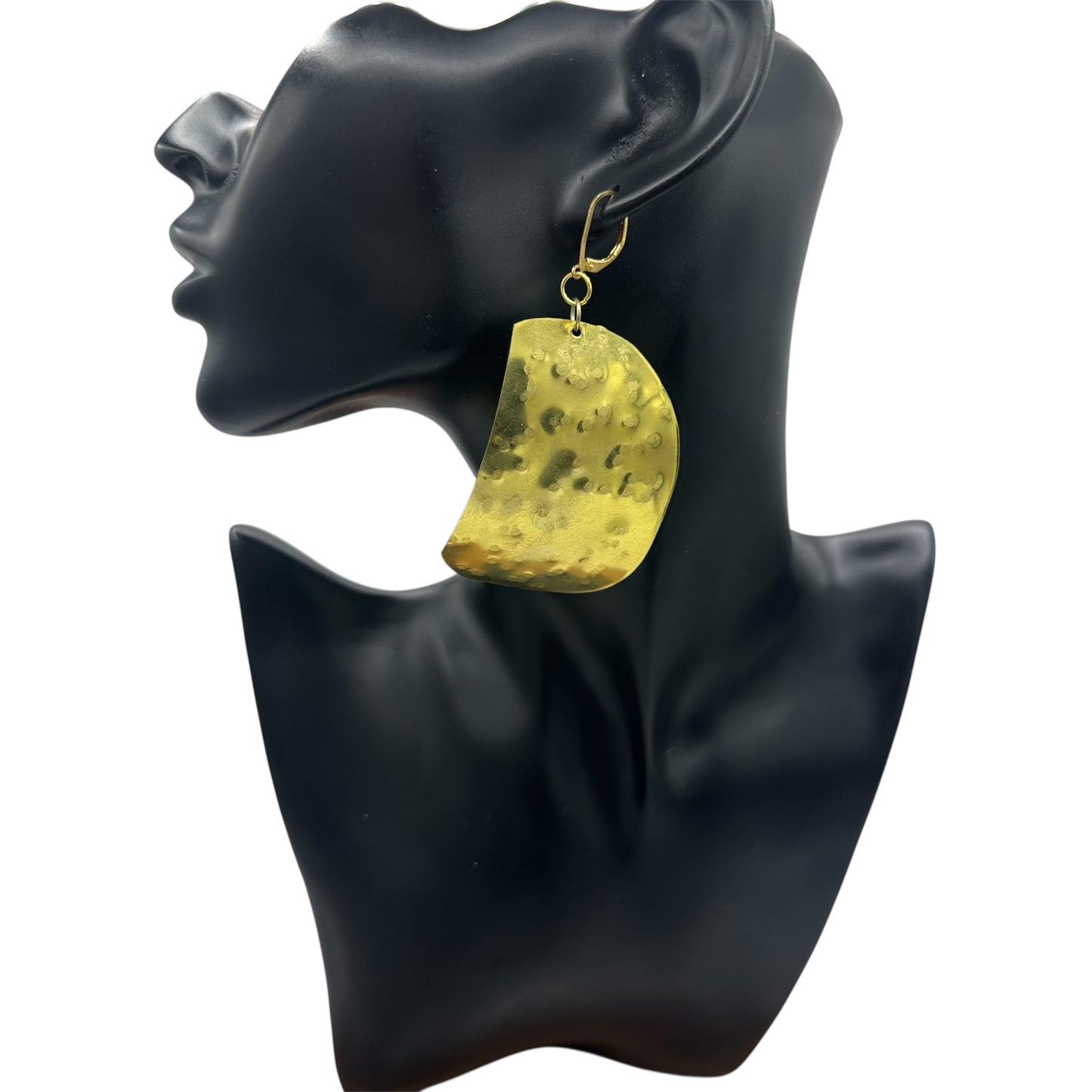 Brass Hammered Earrings