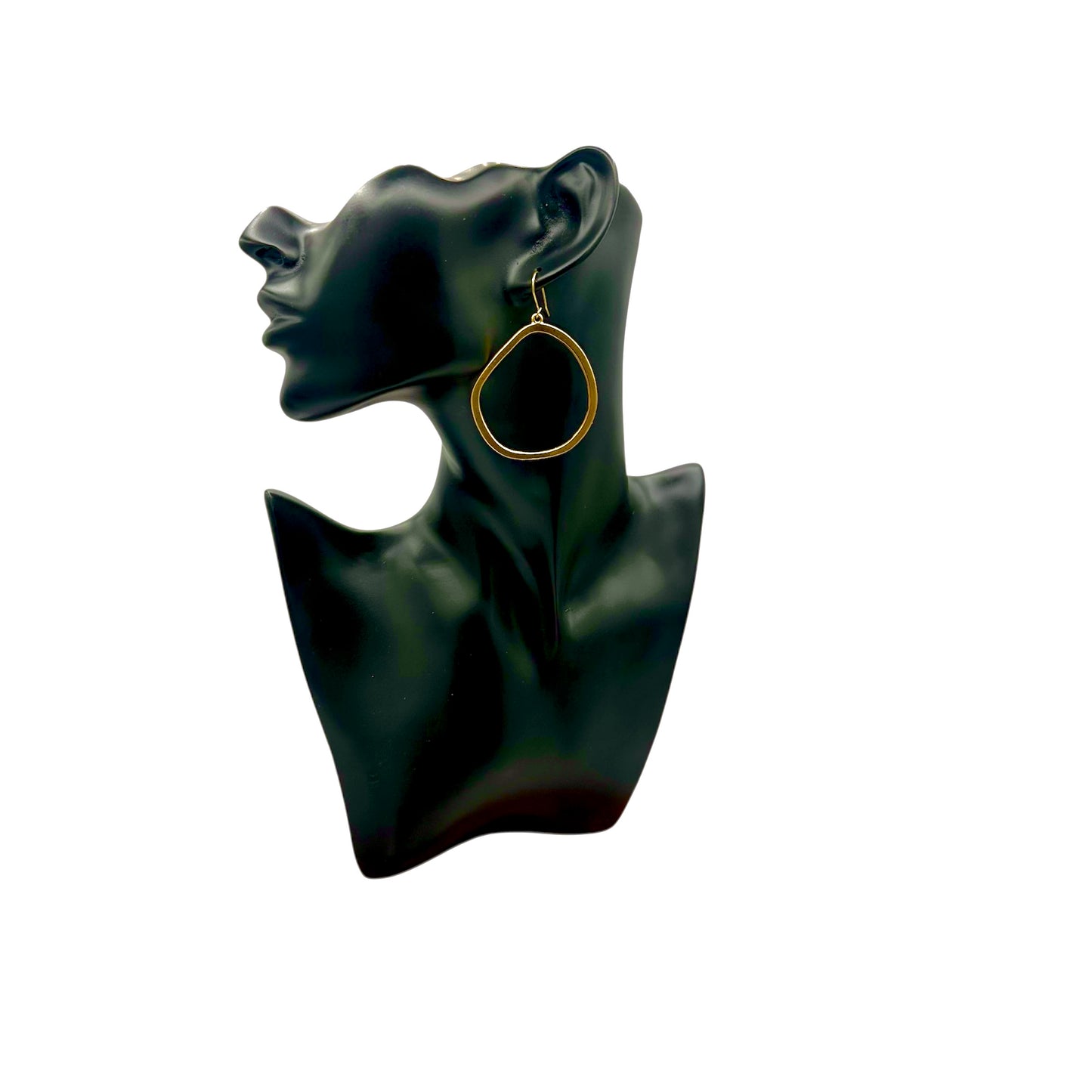 Matte Brass Hoops