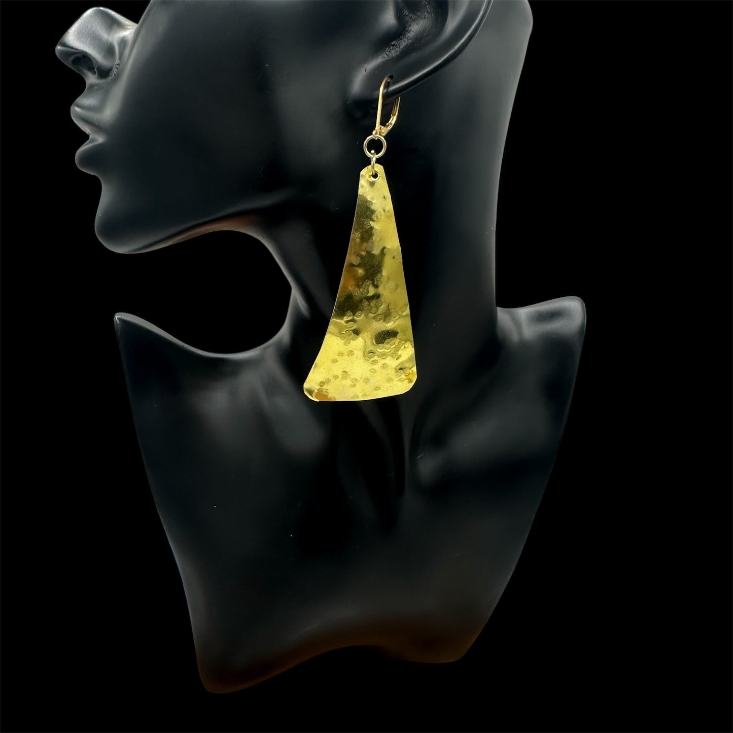 Brass Hammered Earrings