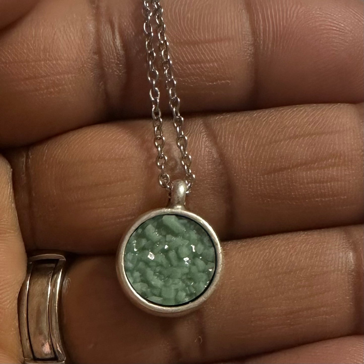 Seafoam “Druzy” Pendant