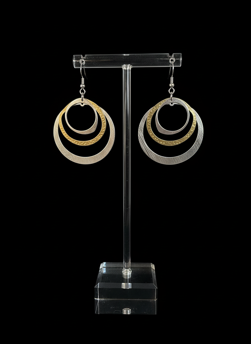 Mixed Metal Hoop “Trifecta”