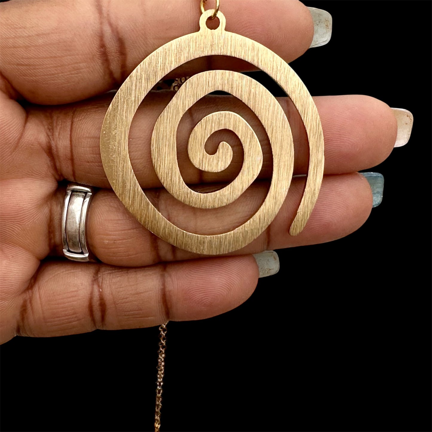 Muted Brass Swirl