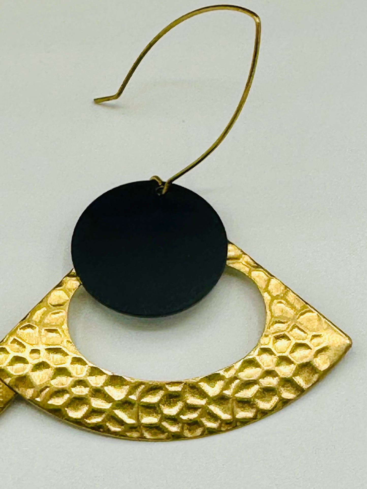 Hammered Brass and gunmetal Drops