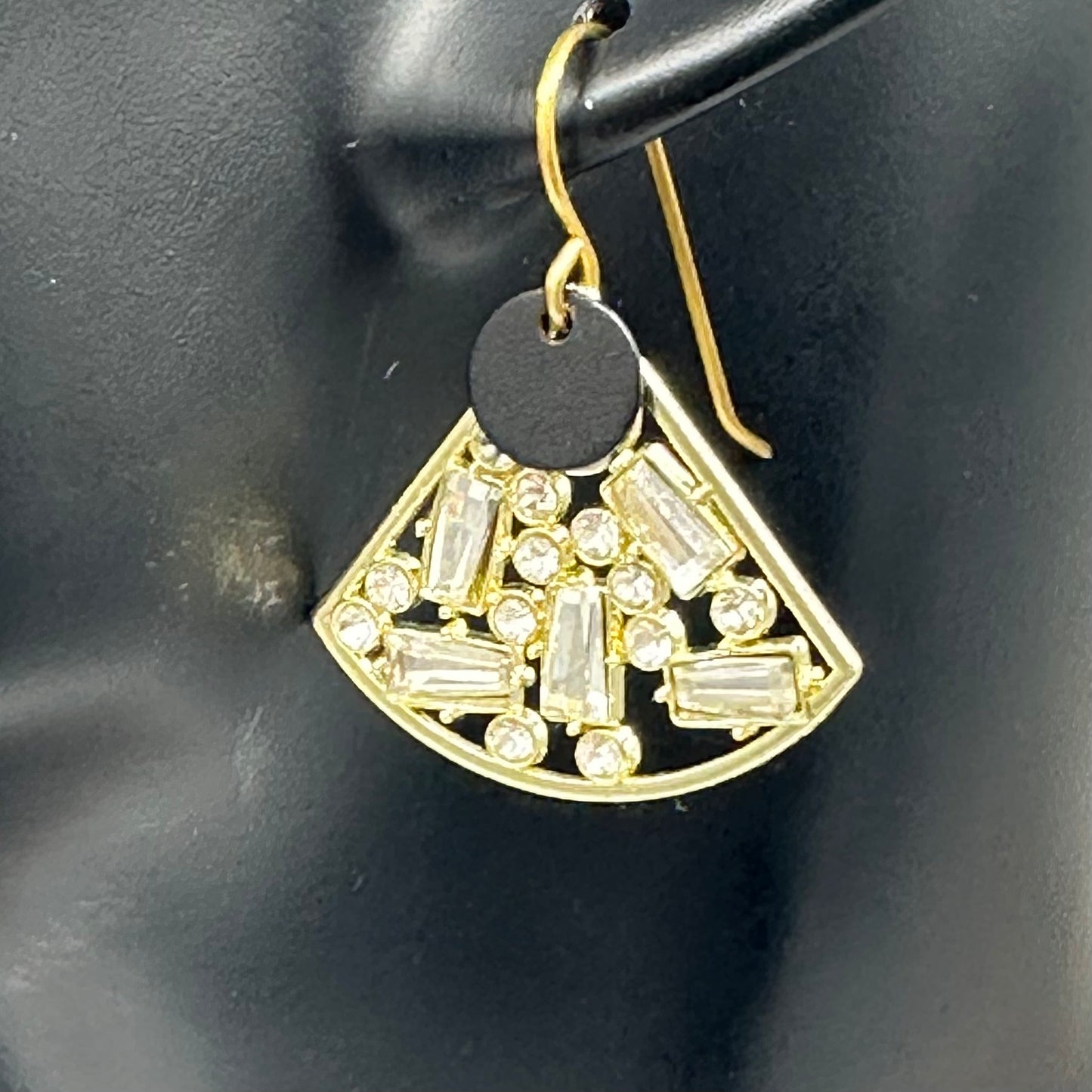 Crystal and Gunmetal Dangle