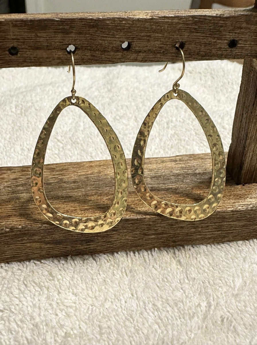 Brass hoops - Karmic Kollections Designs