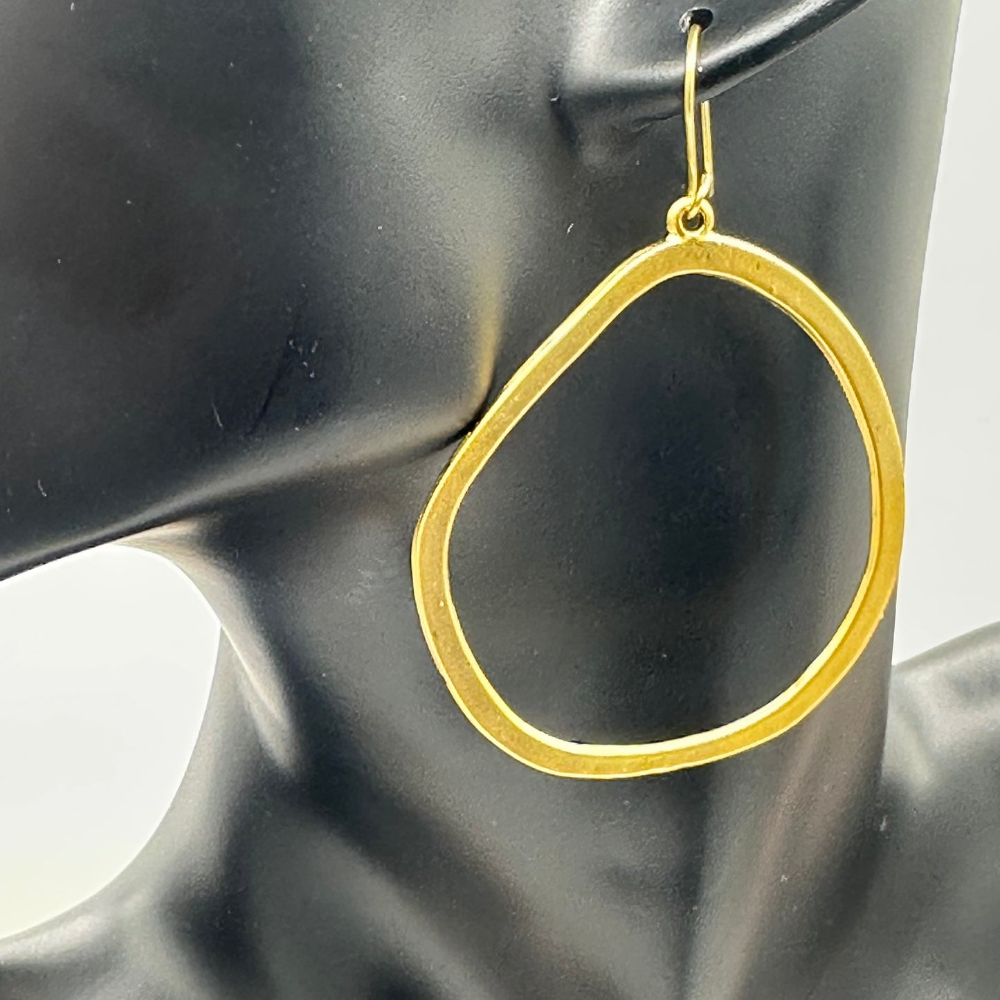 Matte Brass Hoops - Karmic Kollections Designs