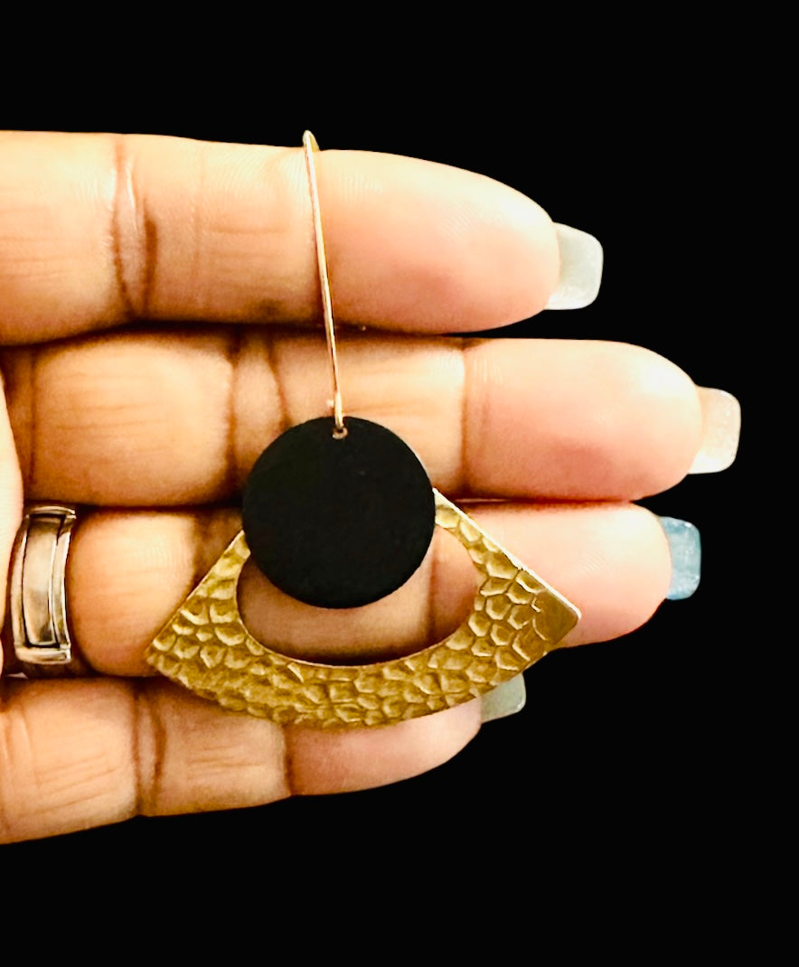 Hammered Brass and gunmetal Drops