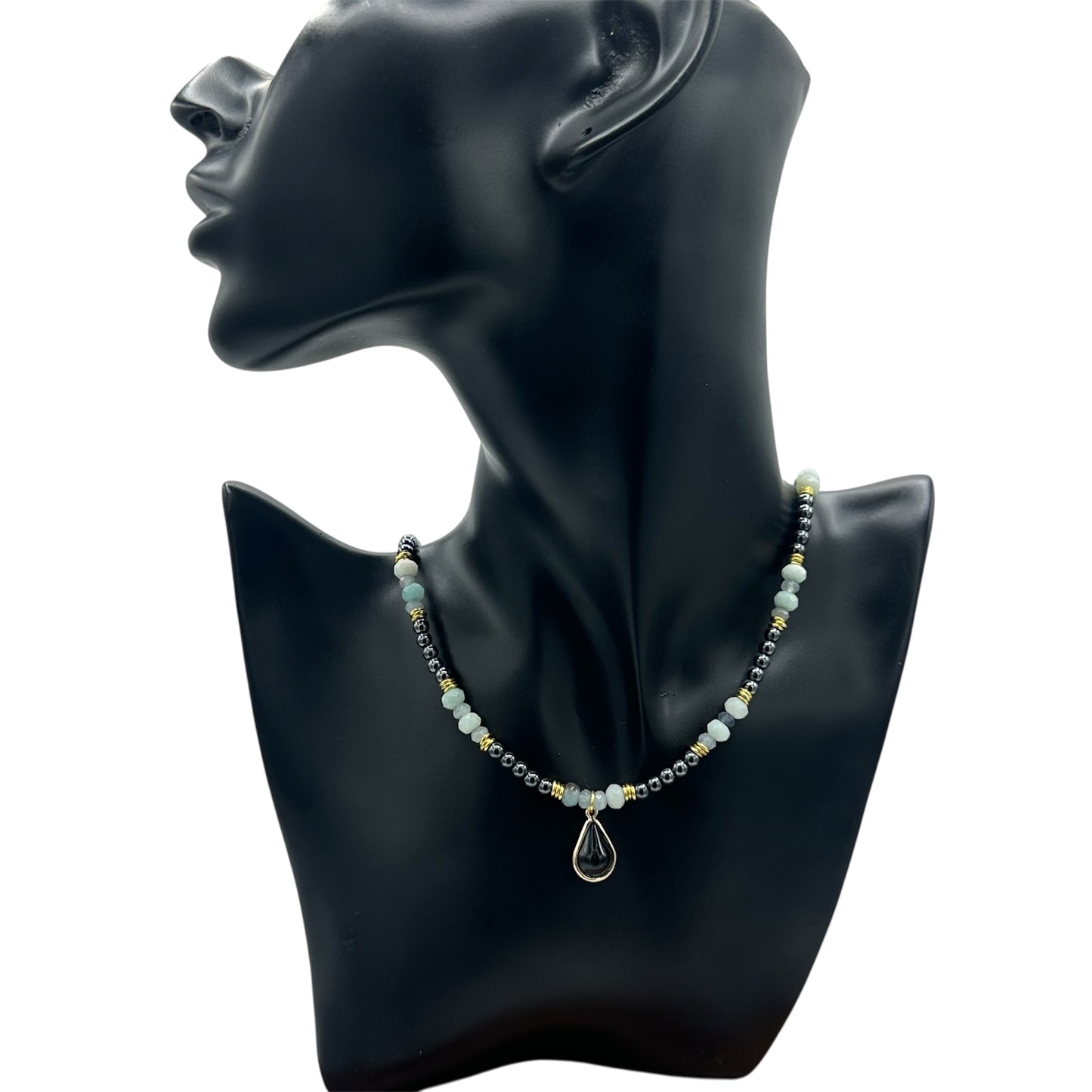 Hematite and Chalcedony Necklace