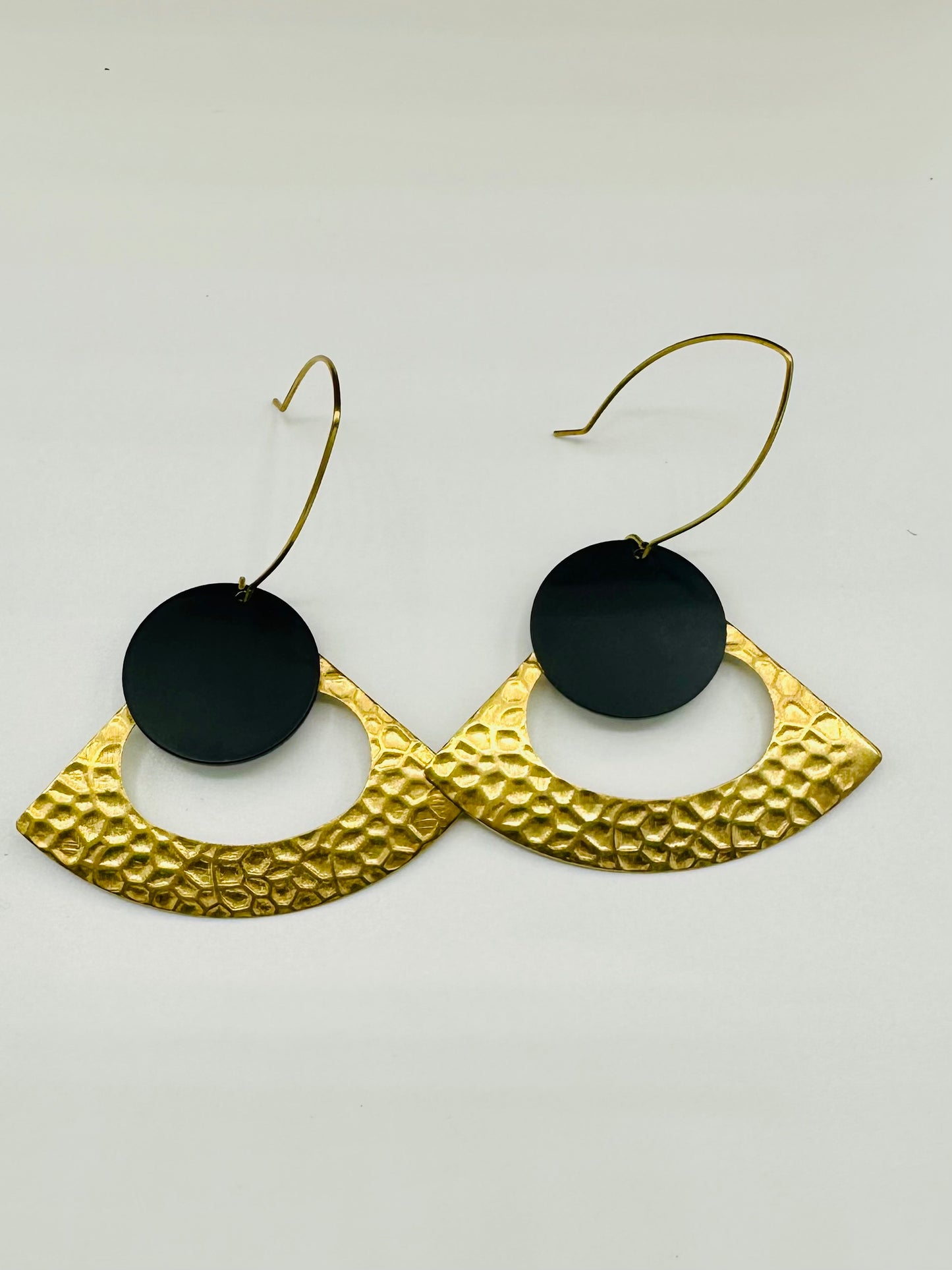 Hammered Brass and gunmetal Drops