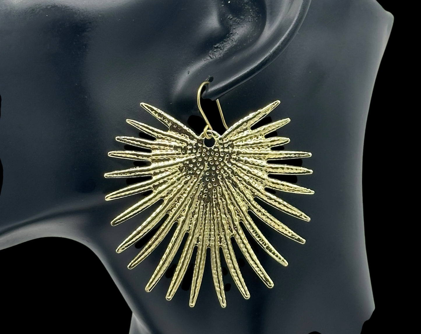 Brass Sunray Earrings (Short)