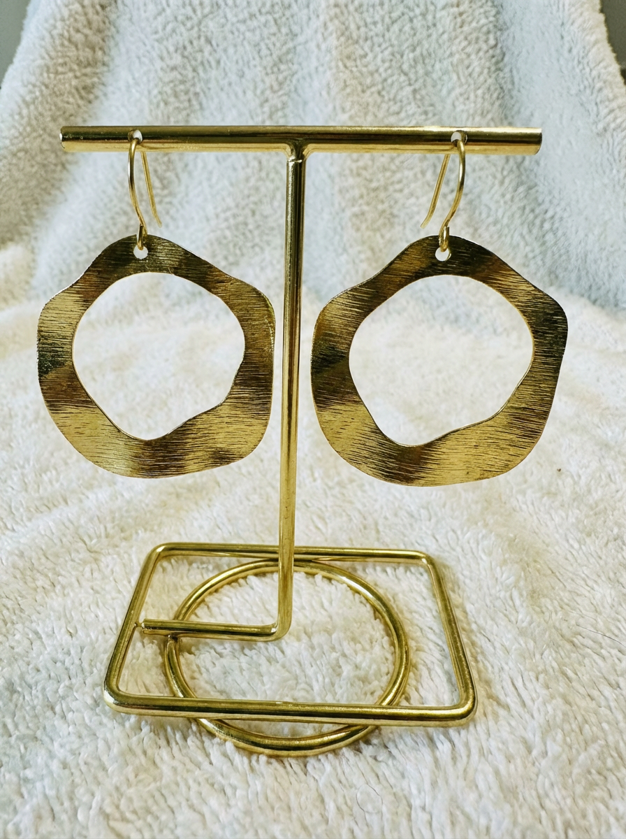 Brass Hoops - Karmic Kollections Designs