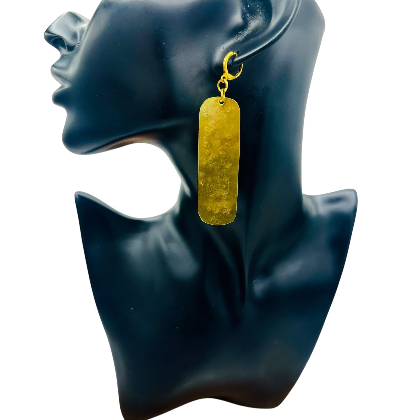 Hammered Brass Earrings