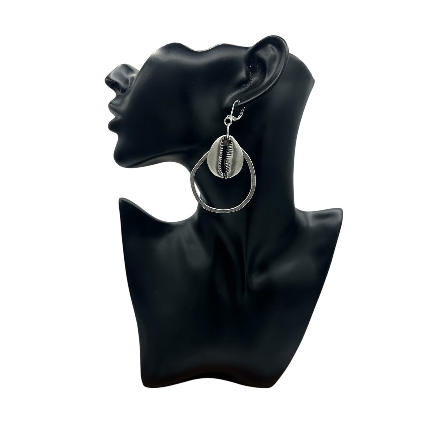 Stainless Steel Cowry Shell Hoops