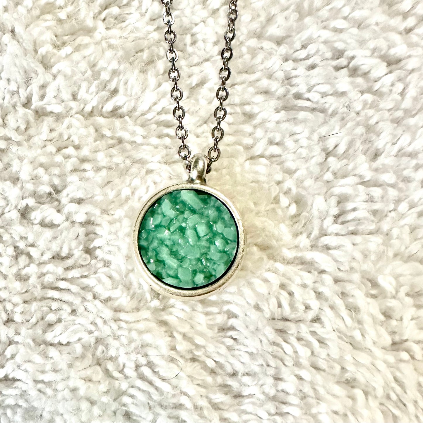 Seafoam “Druzy” Pendant