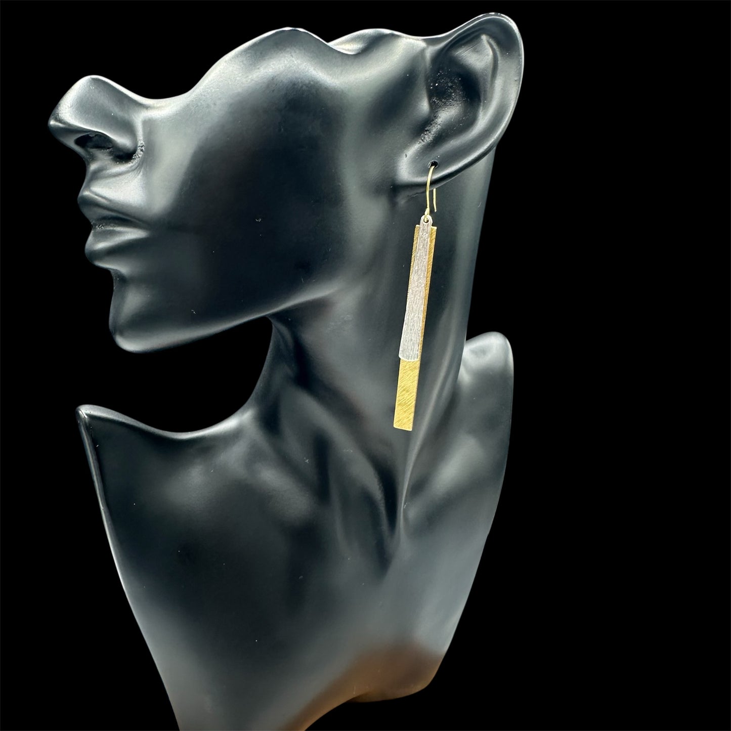 Linear Mixed Metal Earrings