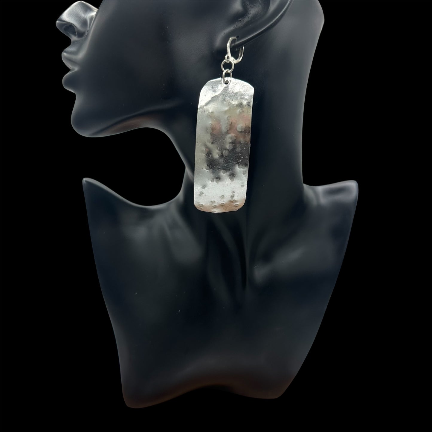 Stainless Steel Hammered Earrings