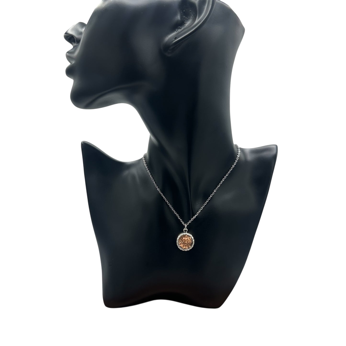 Orange “Druzy” Pendant