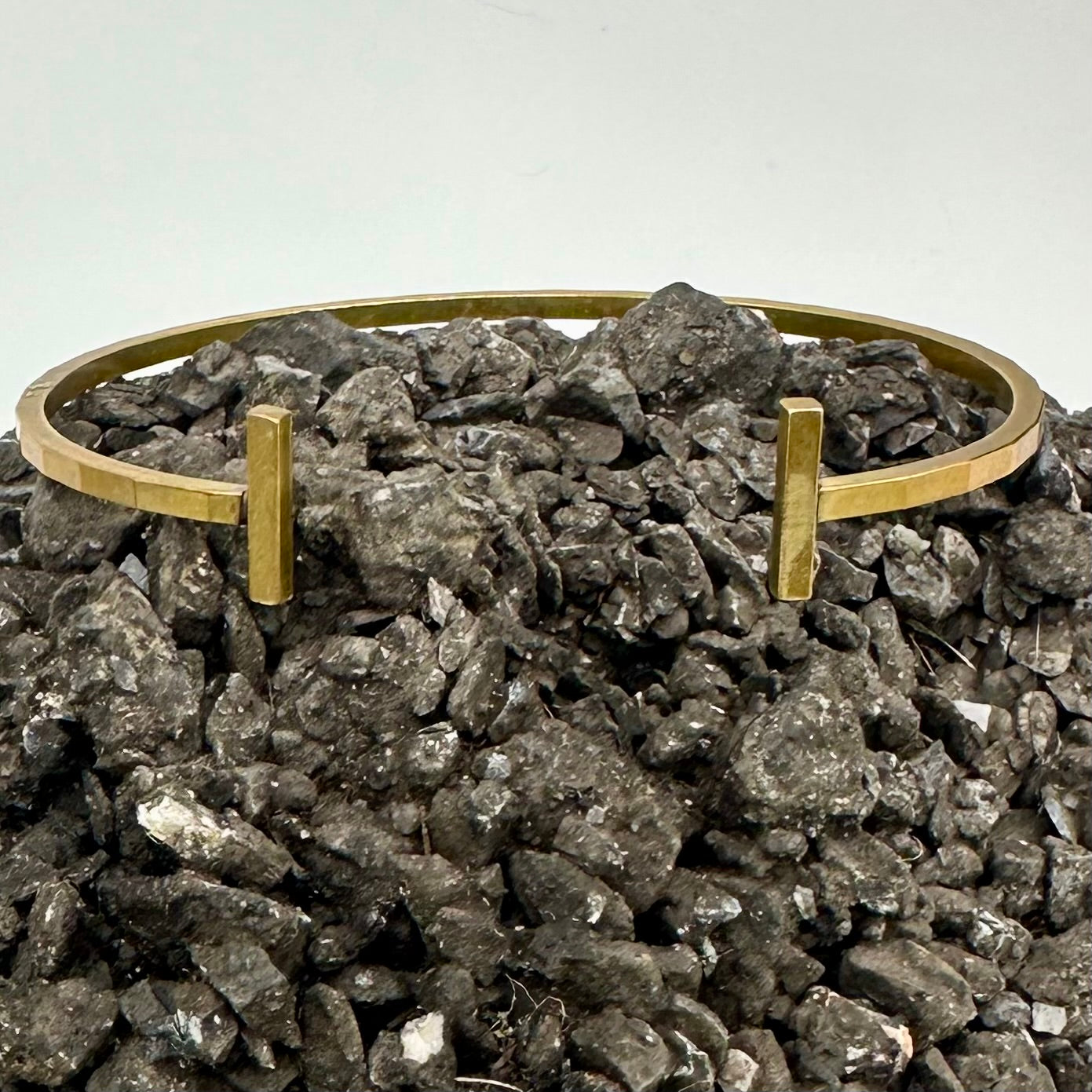 Brass Bracket Bangle Cuff - Karmic Kollections Designs