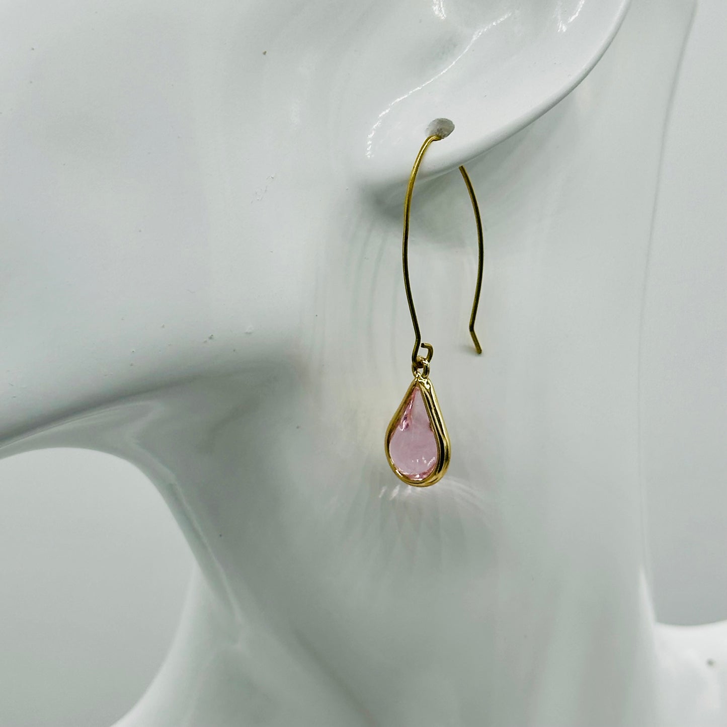 Pink Bohemian Glass Drops