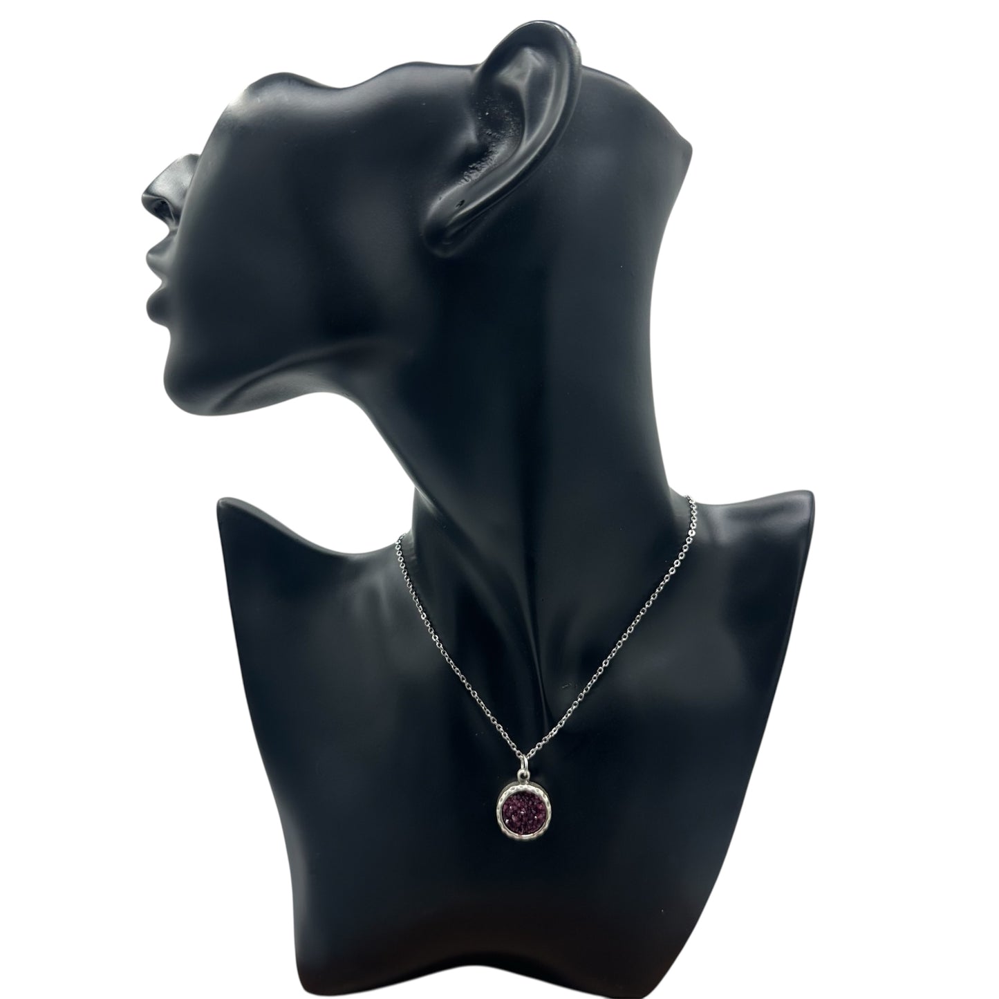 Berry “Druzy” Pendant