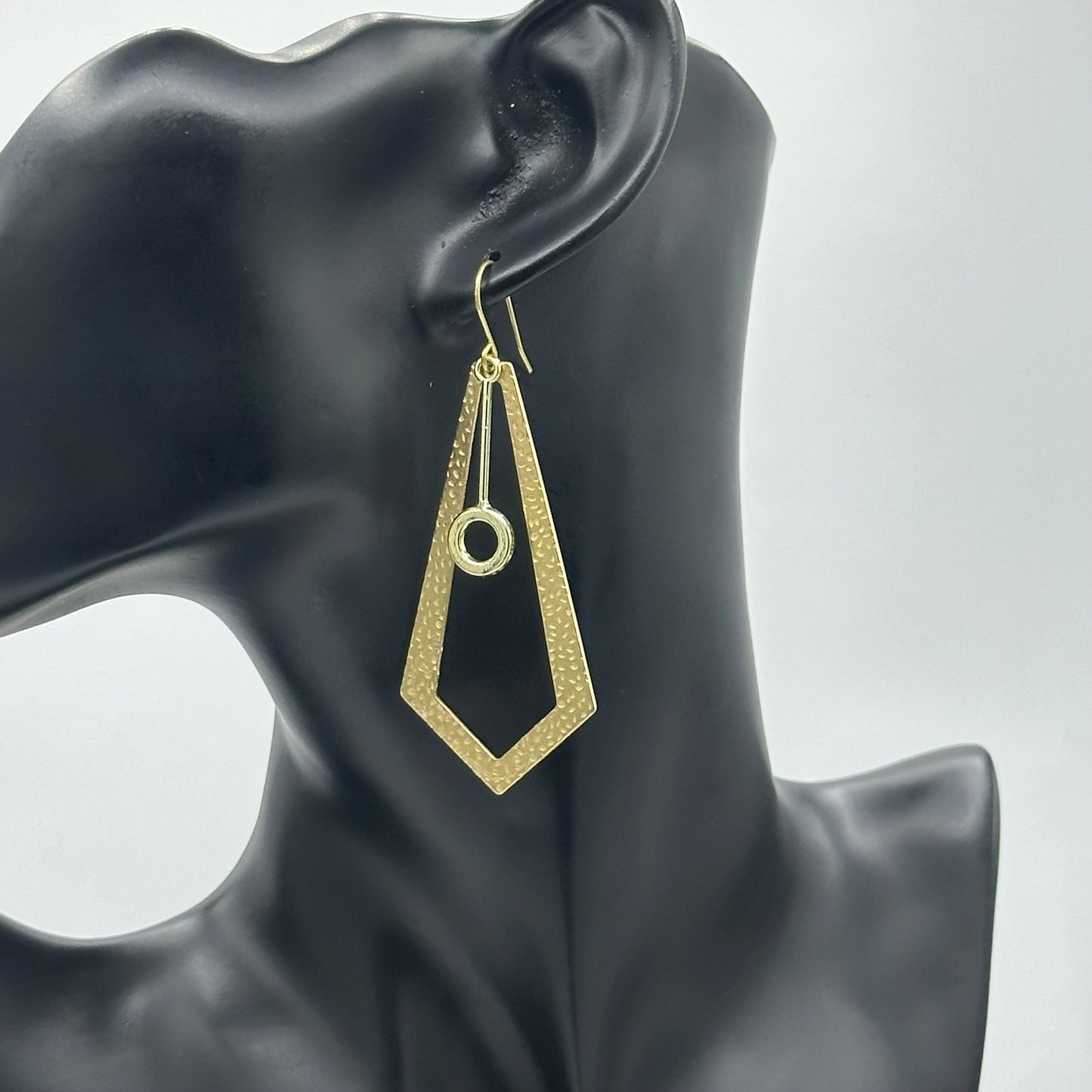 Geometric Brass Earrings - Karmic Kollections Designs