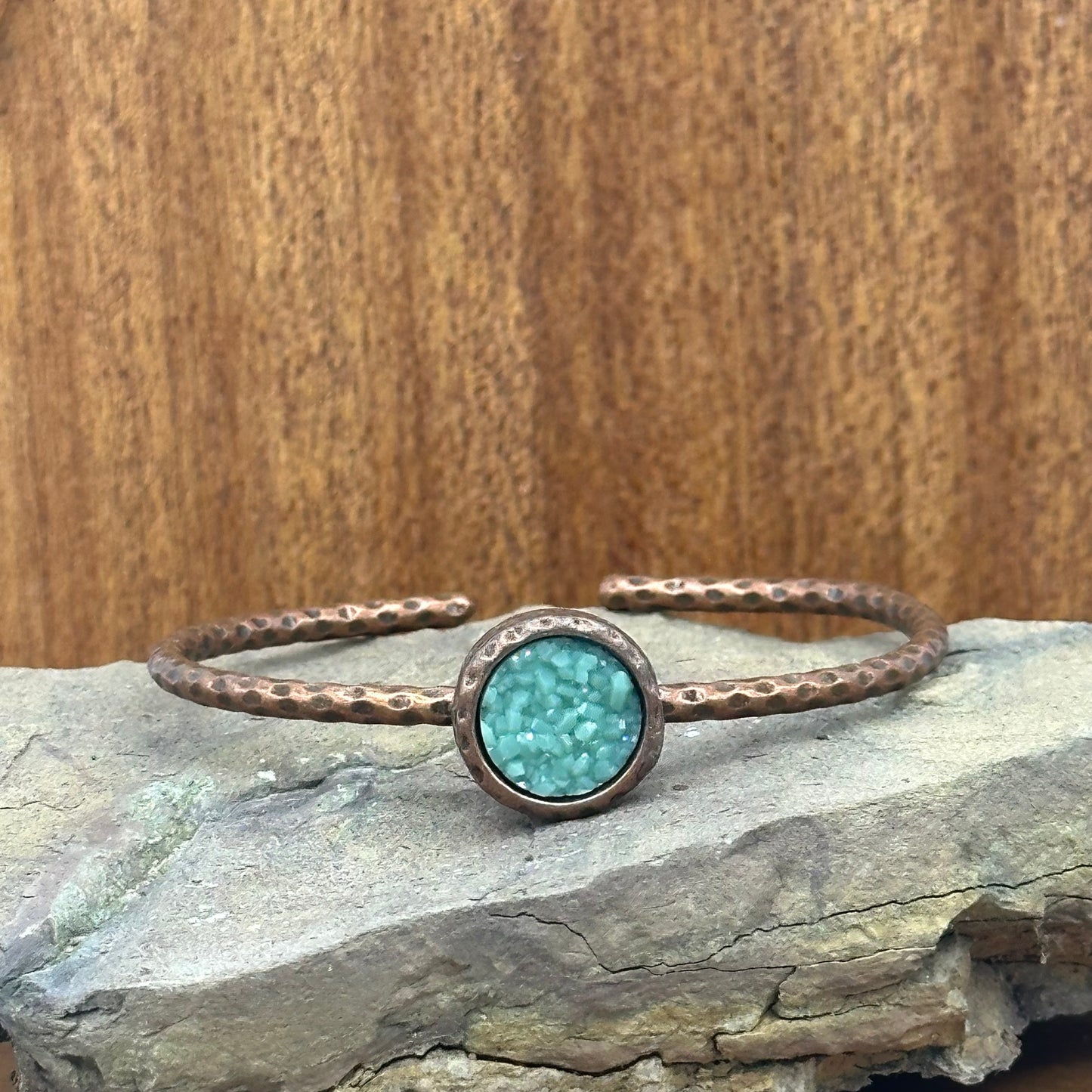 Copper and “Druzy” Cuff