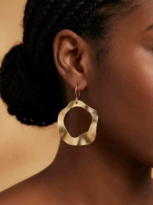 Brass Hoops - Karmic Kollections Designs