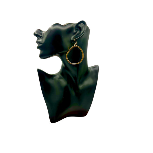 Matte Brass Hoops