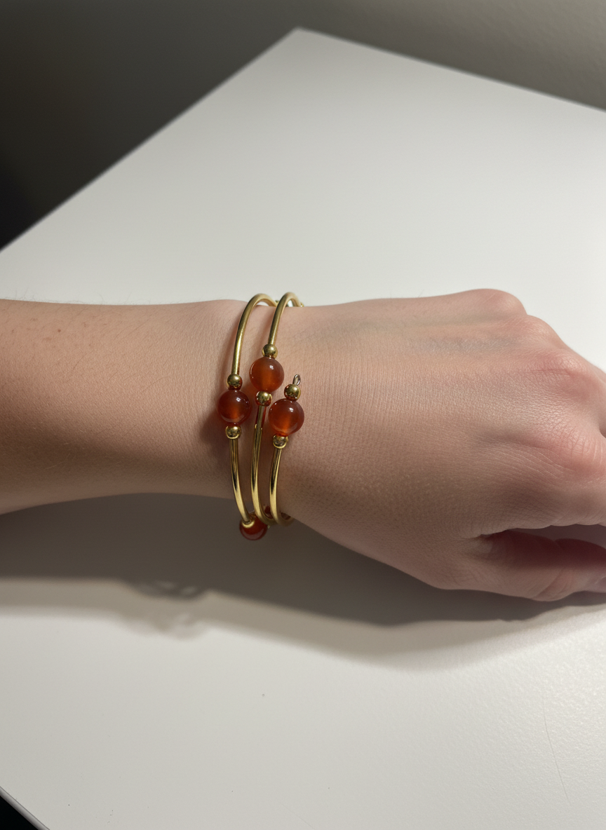 Carnelian Wrap Bracelet - Karmic Kollections Designs