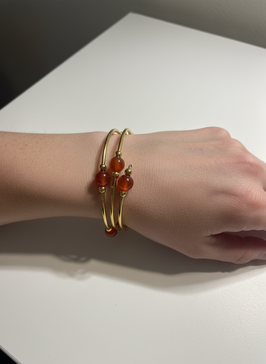 Carnelian Wrap Bracelet - Karmic Kollections Designs