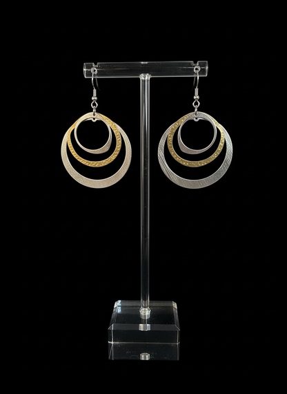 Mixed Metal Hoop “Trifecta”
