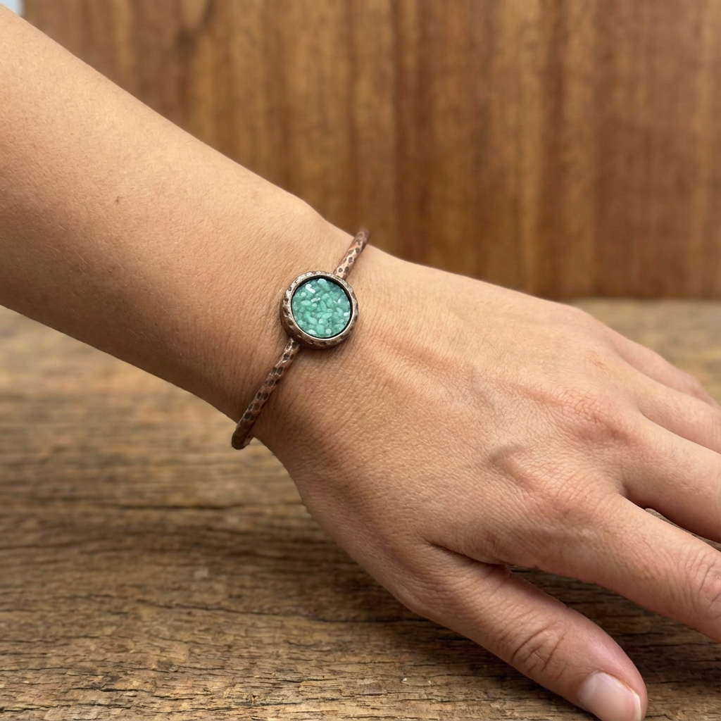 Copper and “Druzy” Cuff - Karmic Kollections Designs