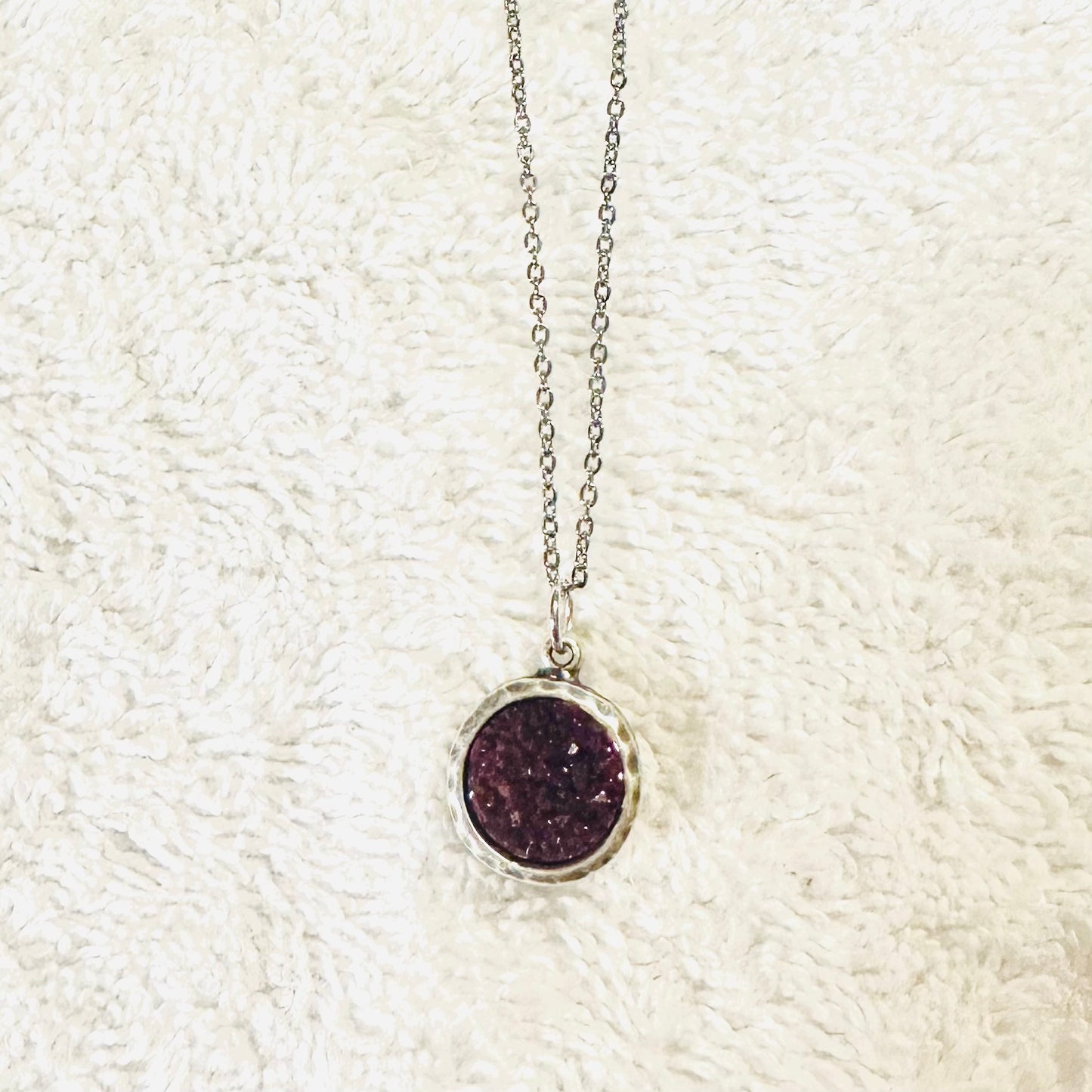 Berry “Druzy” Pendant