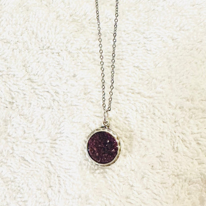 Berry “Druzy” Pendant