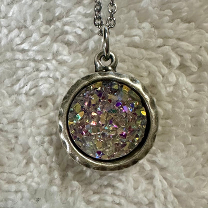 Rainbow “Druzy” Pendant