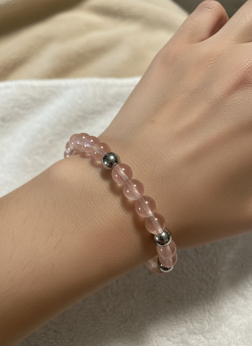 Rose Quartz Bracelet - Karmic Kollections Designs