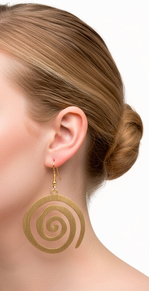 Brass Swirl Dangles