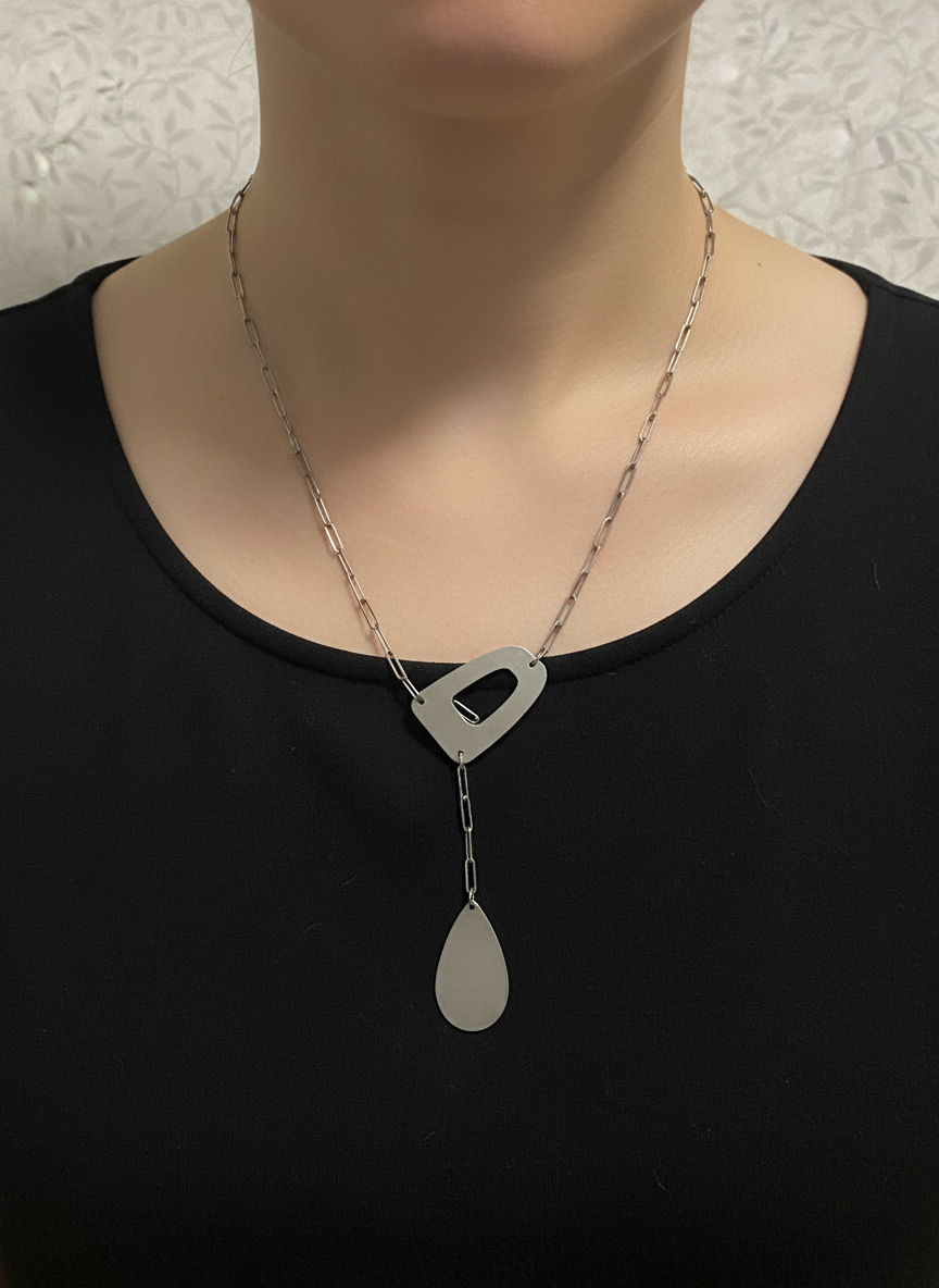 Stainless Steel Bolo Necklace
