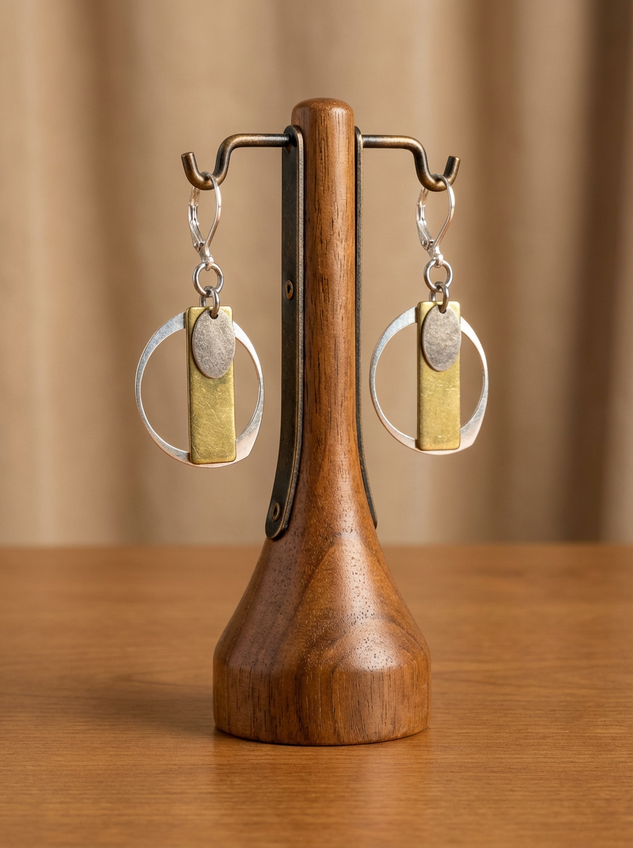 Dainty Mixed Metal Earrings - Karmic Kollections Designs