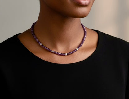 Dainty Amethyst Necklace - Karmic Kollections Designs