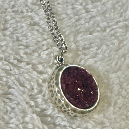 Berry “Druzy” Pendant