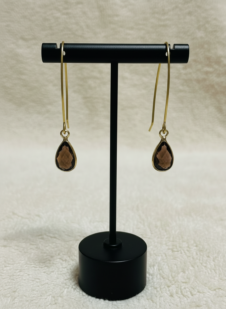 Brown Gemstone Dangles - Karmic Kollections Designs