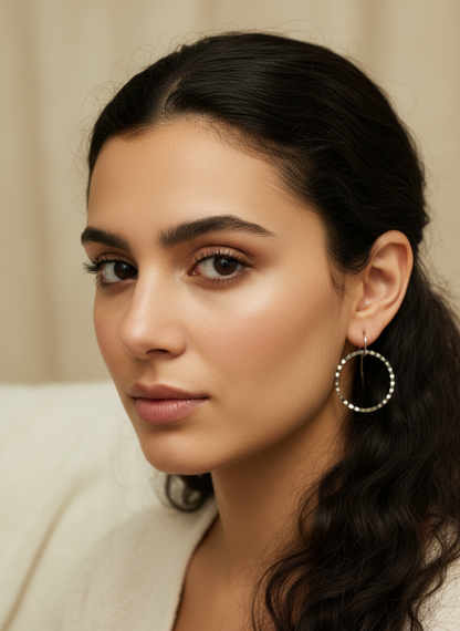 Riveted Stainless Steel Hoops - Karmic Kollections Designs