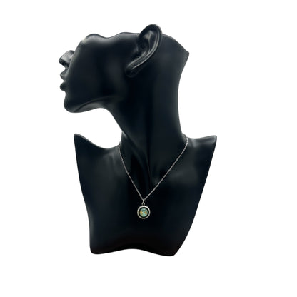 Seafoam and Gold Leaf Pendant