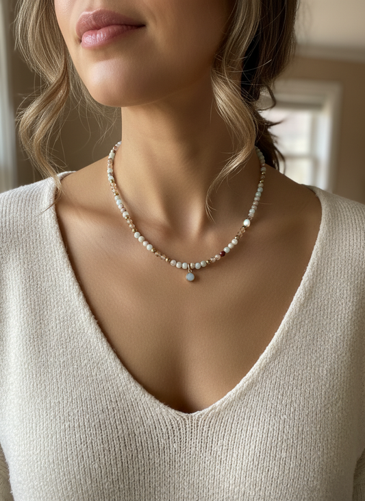 Chalcedony choker