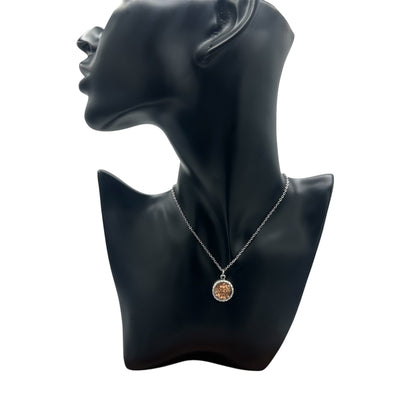 Orange “Druzy” Pendant
