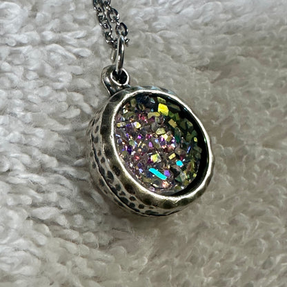 Rainbow “Druzy” Pendant