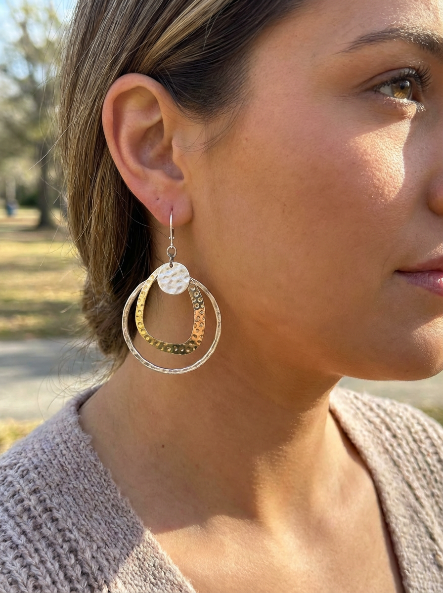 Mixed Metal Hoops - Karmic Kollections Designs