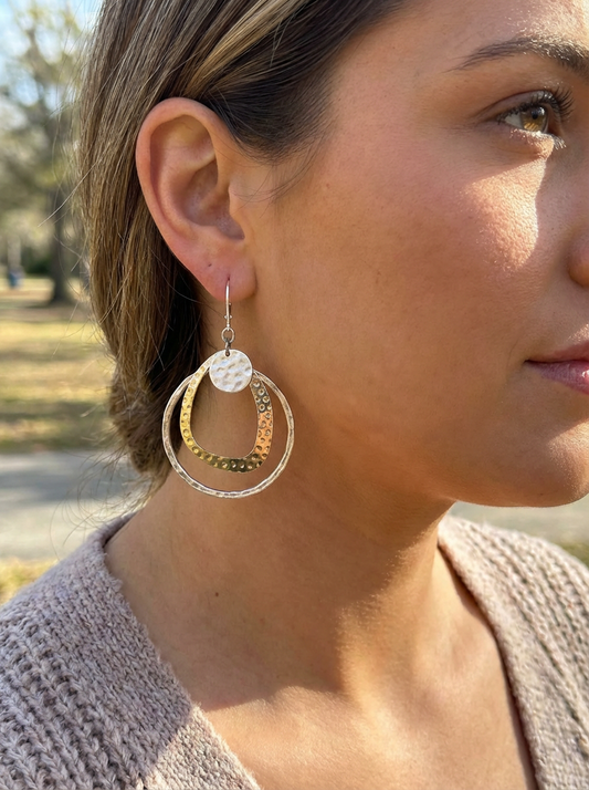 Mixed Metal Hoops - Karmic Kollections Designs